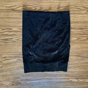 Black suede skirt